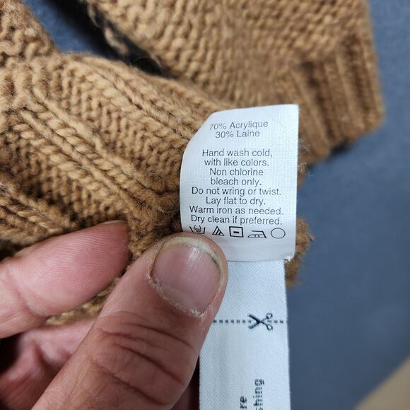 J Crew Wallace Sweater Medium Brown Wool Blend Oversize Boxy Crewneck Casual Y2k - Picture 5 of 16